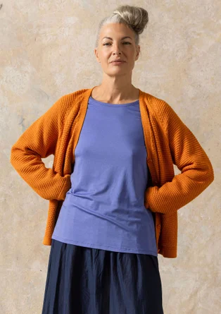 Strickjacke aus Recycling-Baumwolle - masala