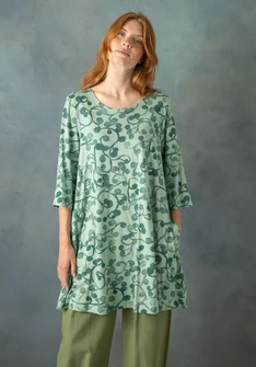 “Iron” jersey tunic in organic cotton/modal - peppermint