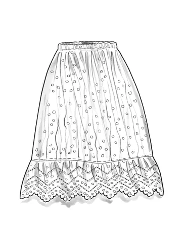“Pytte” woven organic cotton underskirt - meadow stream/patterned