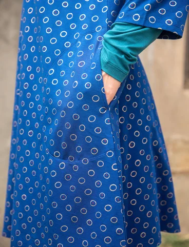 Tricot jurk "Elisabet" van biologisch katoen/modal - porseleinblauw