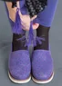 Gepunktete Schuhe aus bedrucktem Nubukleder (amethyst 36)