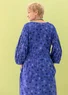 “Ida” dress woven in a wool blend (sky blue/patterned XXL)