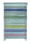 “Jaipur” striped hallway runner in organic cotton (aquamarine One Size)