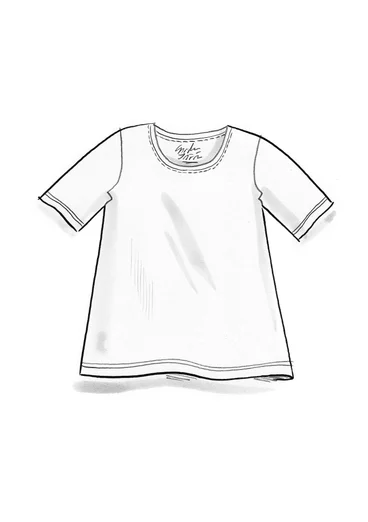 “Jane” T-shirt in organic cotton/spandex - ecru