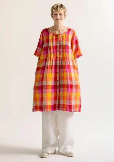 “Seraj” woven linen dress - multicoloured