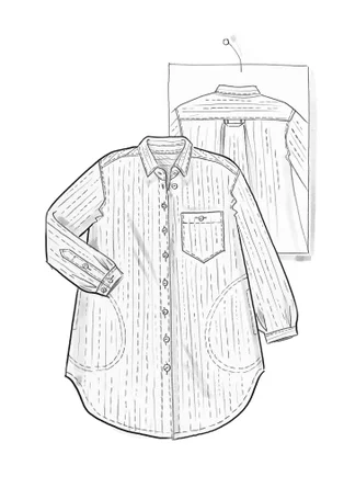 Woven shirt in organic cotton - pecan nut