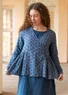 Linnen overslagblouse "Piccolo" (mistblauw S)