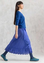 Woven petticoat slip in organic cotton - brilliant blue