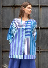 “Cherai” woven blouse in organic cotton - sea blue