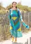 Gebreide jurk "Cape" van biologisch katoen (vlasblauw S)