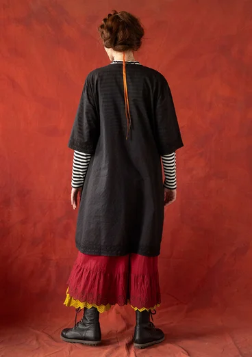 “Wanja” woven organic cotton dress - black