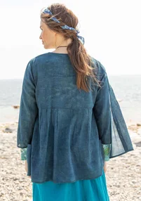 Blouse "Samira" en coton biologique - indigo vert