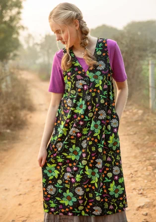 Jerseykleid „Midsommarsol“ aus Bio-Baumwolle - schwarz