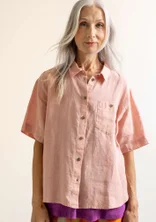 Linnen blouse "Seraj" - roze marmer