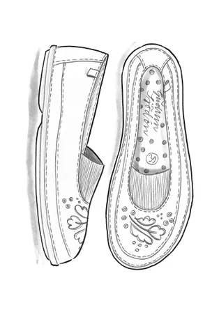 Schlupfschuhe „Irma“ aus Nappaleder - achatrot