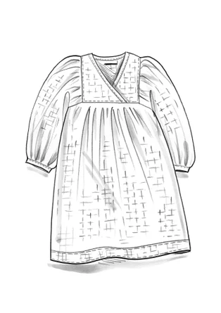 Robe tissée "Hilda" en coton biologique - blanc cassé