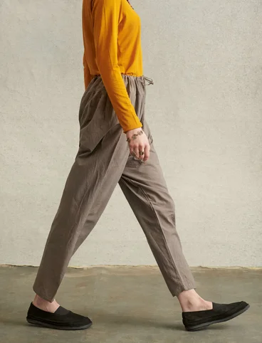 “Indra” woven organic cotton trousers - grey