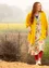 Tricot jurk "Midsommarsol" van biologisch katoen (vlierbloesem XS)