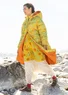 “Bhumika” recycled polyester/down coat (pineapple XL)