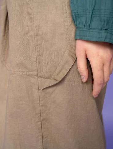 Pantalon tissé « Garden » en coton biologique/lin - taupe