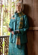 “Louise” knit scarf in a wool blend - teal