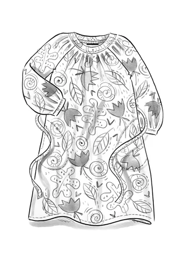 “Krita” woven organic cotton dress - dark natural