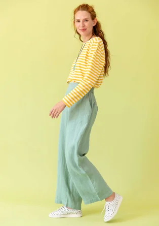 ��“Vera” woven pants in linen - peppermint