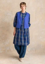 “Nora” woven organic cotton dress - dark indigo