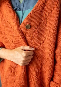 “Thessaloniki” cardigan made of a recycled wool blend - apricot/melange