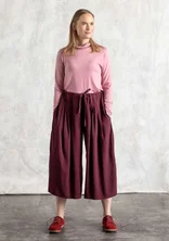 Woven “Rut” pants in rayon/linen - aubergine