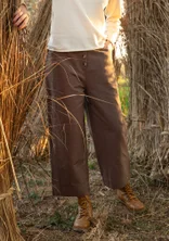 Pantalon en lin/coton biologique tissé - terre