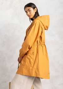 Parka tissée en coton biologique - sienne brûlée