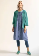 Linen/organic cotton cardigan - aqua green