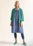 Linen/organic cotton cardigan (aqua green M)