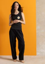 Organic cotton jersey tank top - black