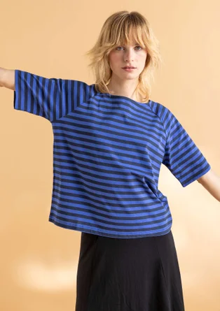 Top en jersey de coton biologique - moule bleue/bleu brillant