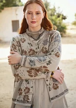 “Flow” cardigan in organic/recycled cotton - dark natural