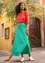 “Salsa” woven skirt in organic cotton (oriental green S/M)