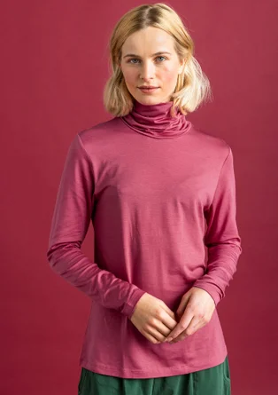 Lyocell/spandex jersey turtleneck - coral