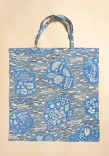 Fabric tote bag L in organic cotton - mild blue