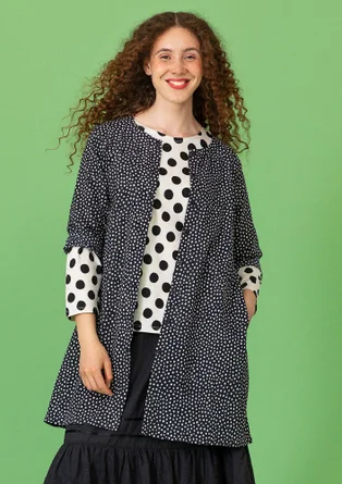 “Monika” woven tunic in organic cotton - black