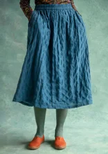 “Helga” woven organic cotton skirt - dark petrol blue