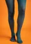 Solid-colour tights made from recycled polyamide (dark jade XXL)