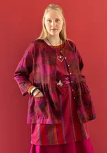 Blouse "Alaska" en coton biologique/lin - aubergine