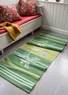 “Leaves” hallway runner in organic cotton (coriander One Size)