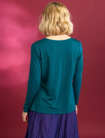 “Helga” jersey top in lyocell/spandex - dark petrol blue