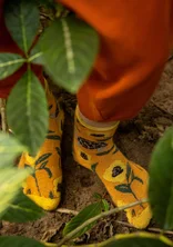 “Galapagos” wool blend terry socks - lion