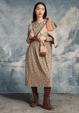“Taiga” organic cotton/linen jersey dress - mole