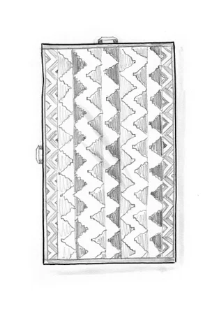 “Peaks” organic cotton towel - rowan