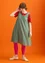Woven cotton/modal/viscose dress (sea green S)